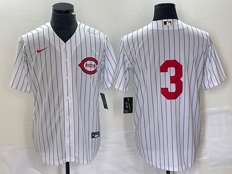 Men's Cincinnati Reds Ken Griffey Jr #3 White 2022 MLB at Field of Dreams Game Authentic Player Jersey1