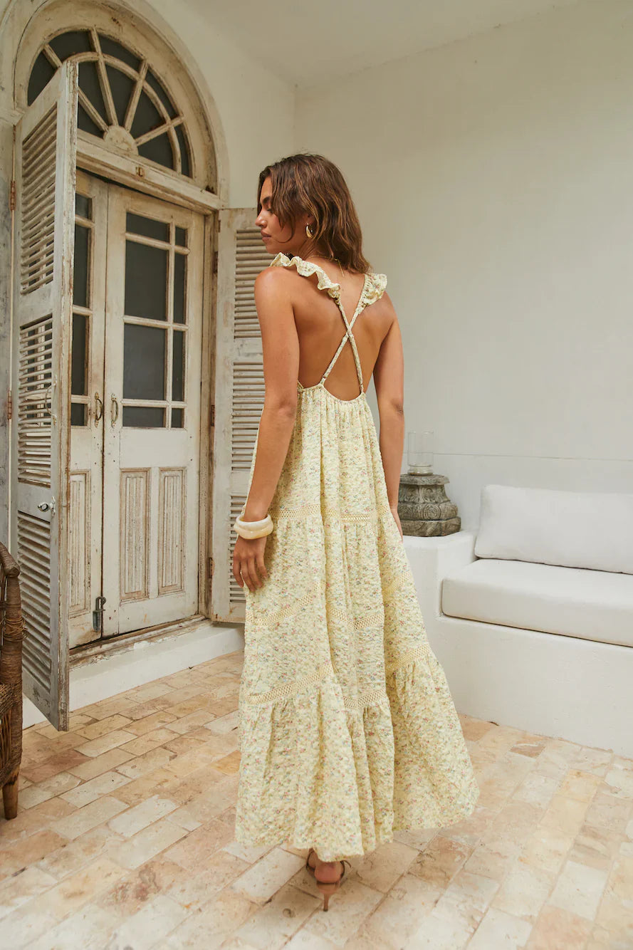 Willow Bloom Maxi Dress Yellow