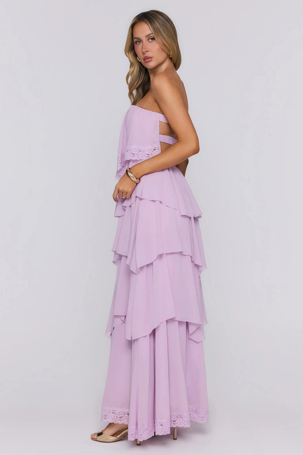 Starlet Season Strapless Maxi Dress Lilac