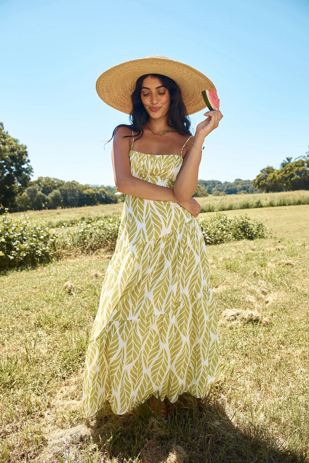 Tropic Trails Maxi Dress Green