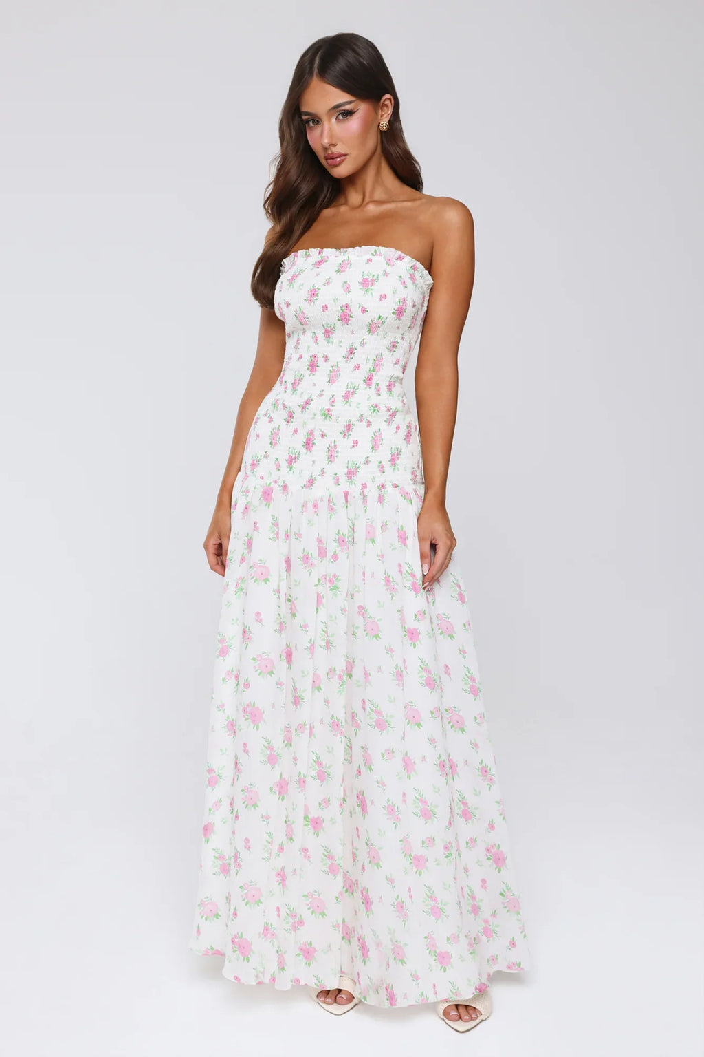 Fantasia Days Strapless Maxi Dress White