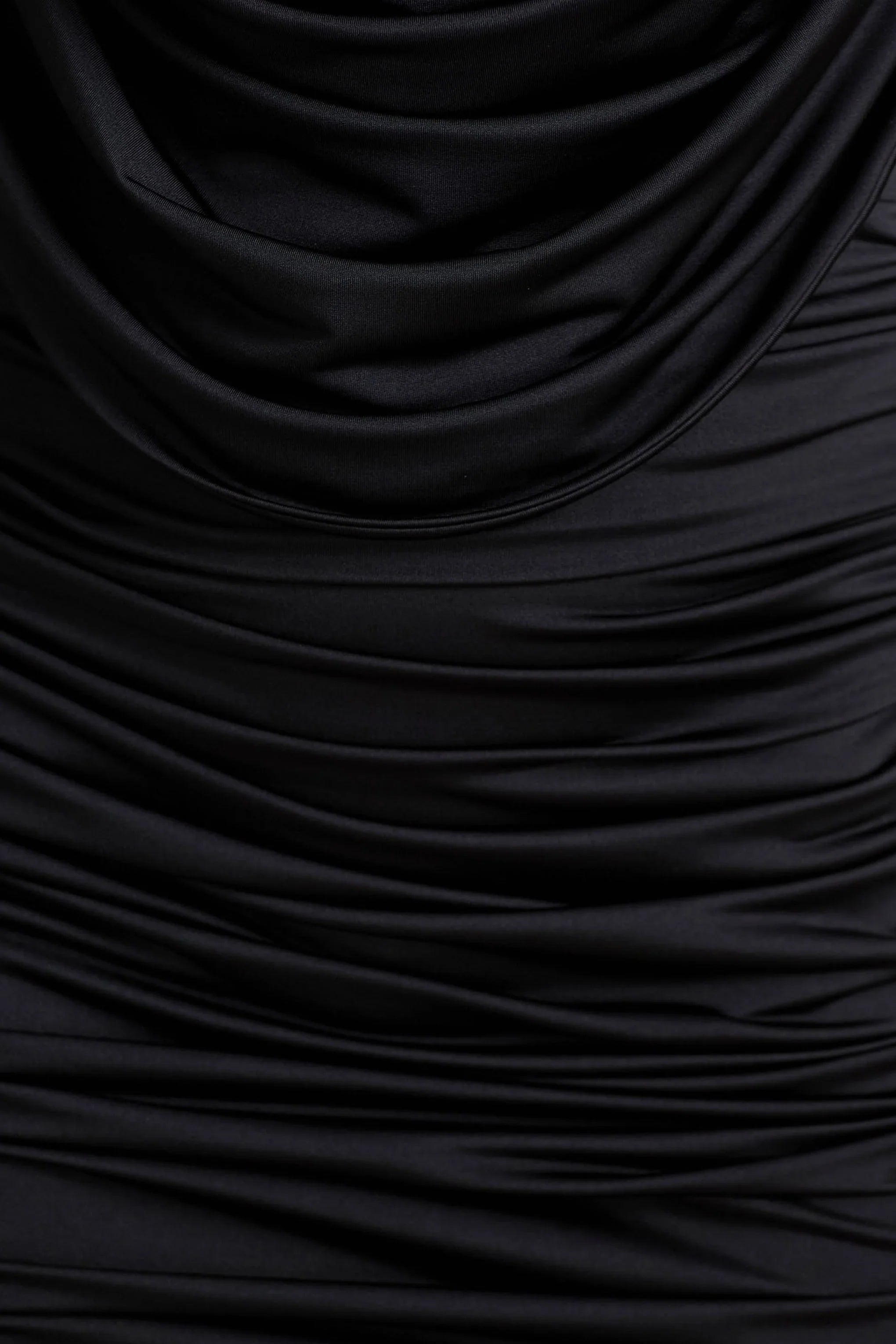 Ciela | Black Extreme Plunge-Neck Mini Dress