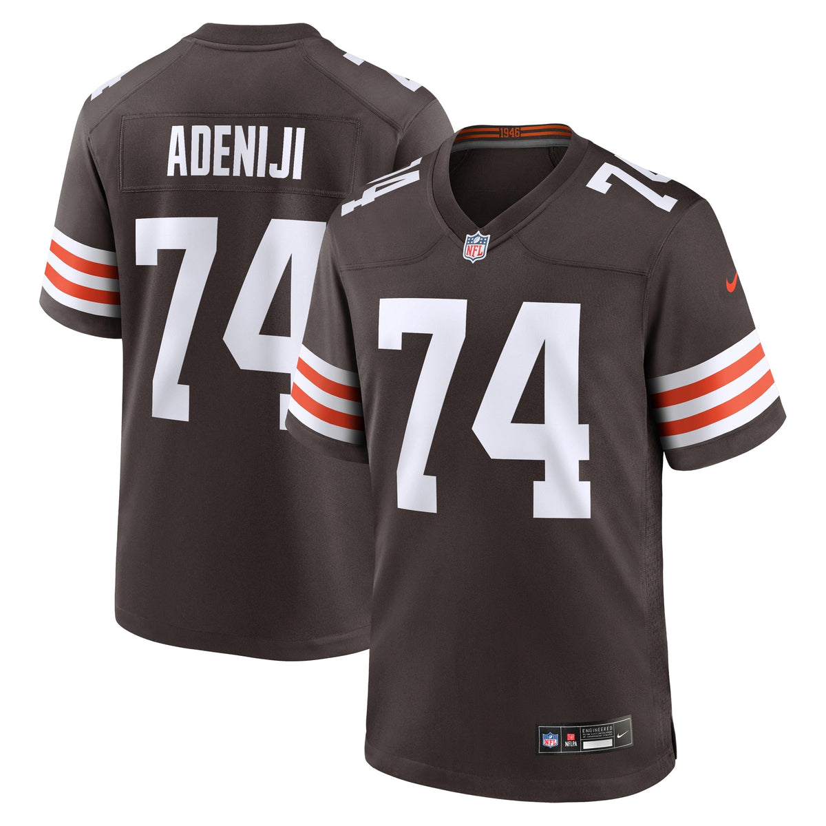 Hakeem Adeniji Cleveland Browns Nike  Game Jersey -  Brown