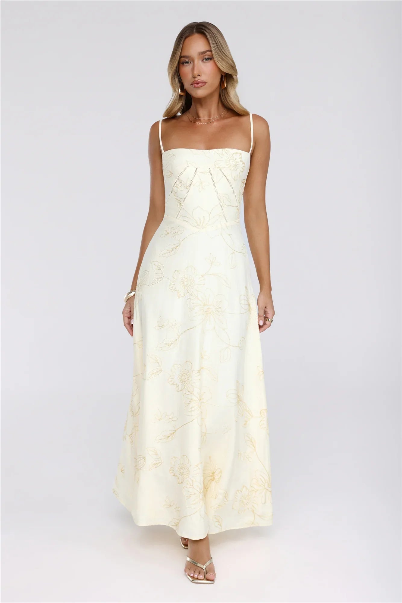 Sundown Siren Maxi Dress Yellow