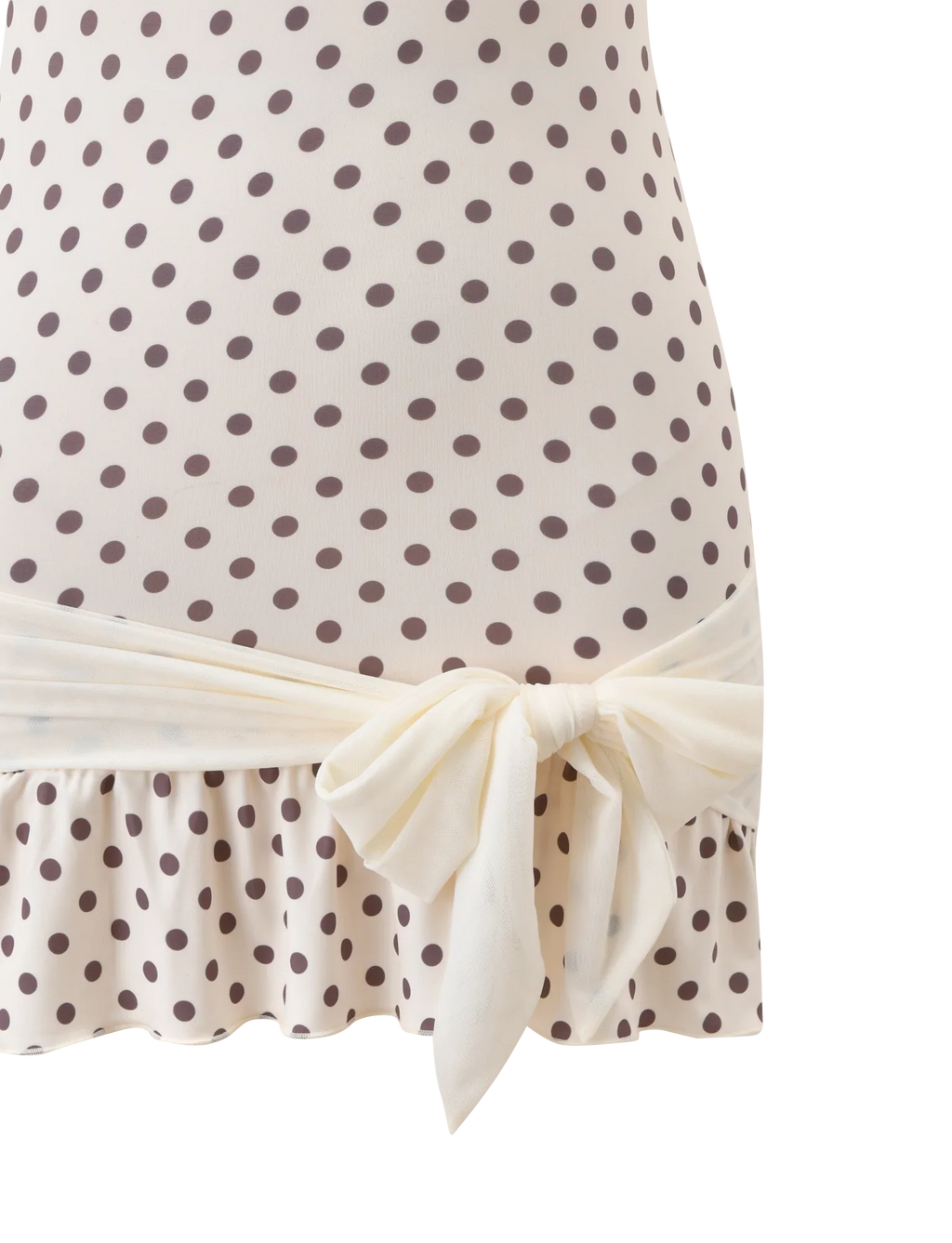 TOVE MINI DRESS - WHITE POLKA DOT