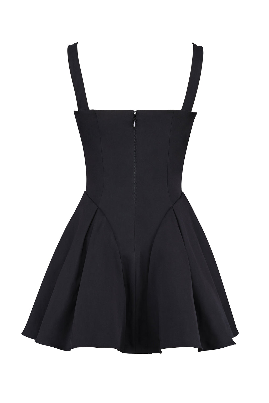 black twill mini dress