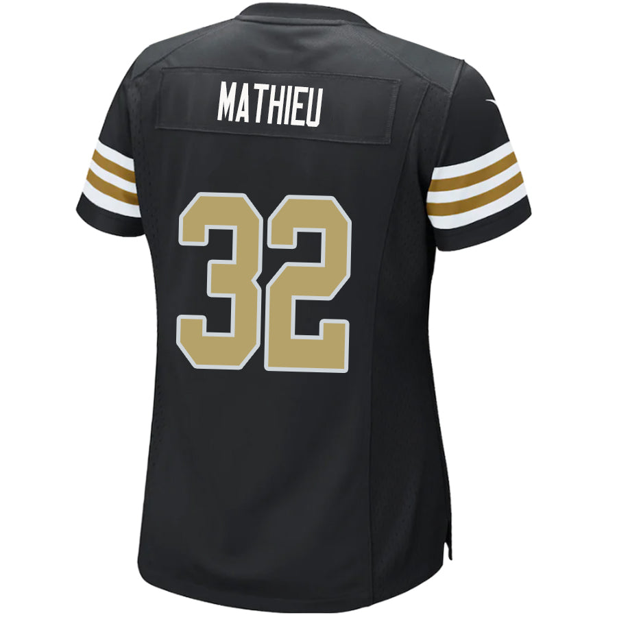 #32 Tyrann Mathieu Player NO.Saints Black Stitched Game Football Jerseys