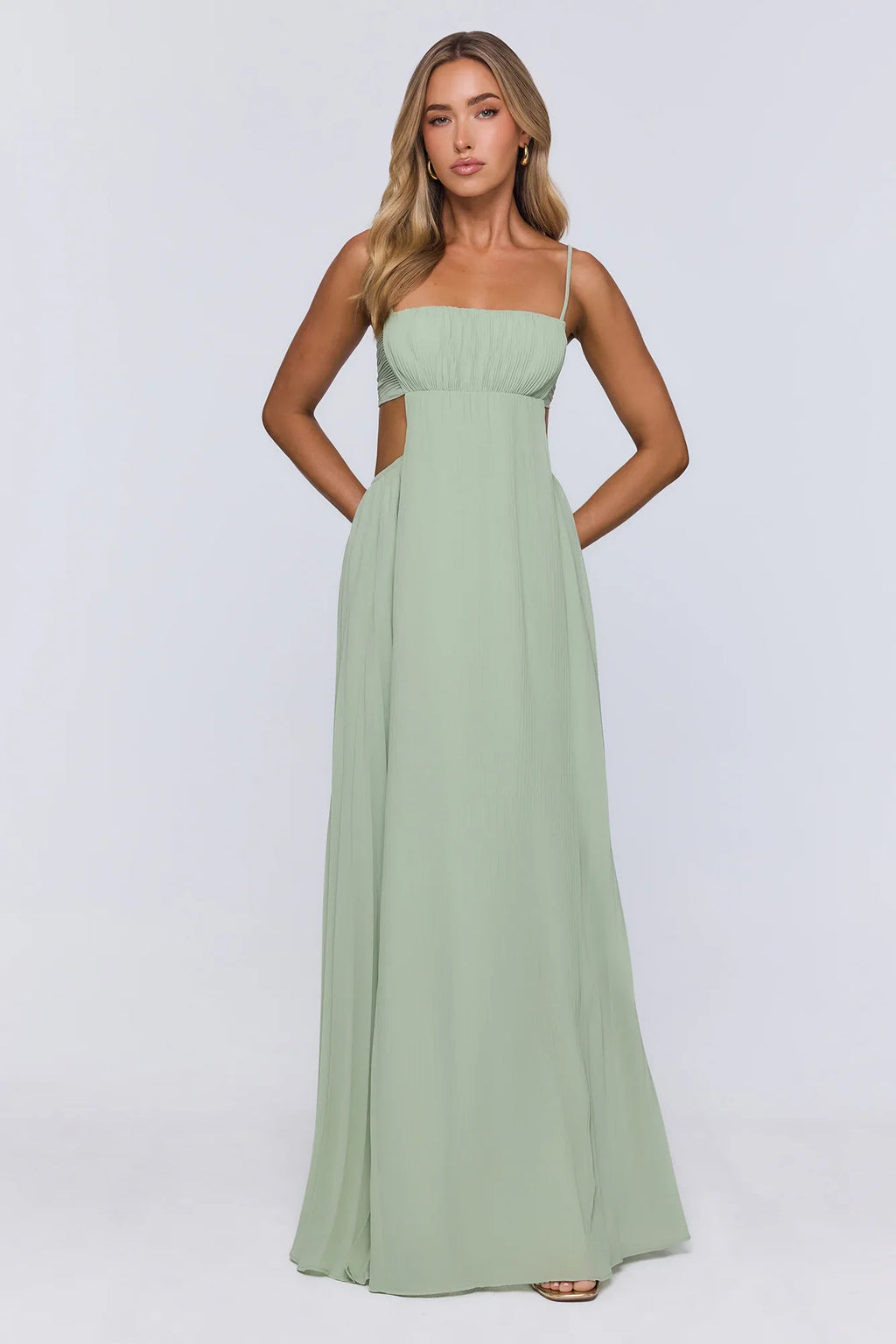 Polished Agenda Maxi Dress Sage