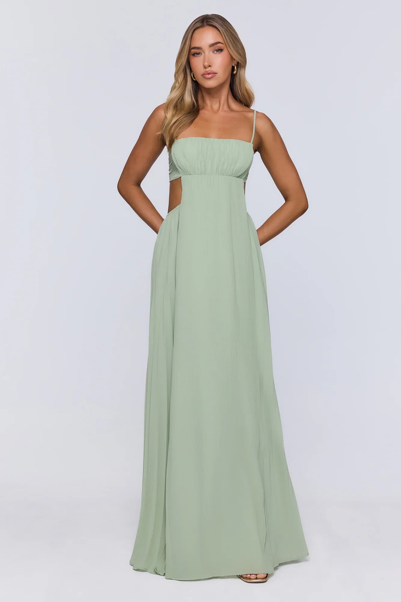 Polished Agenda Maxi Dress Sage