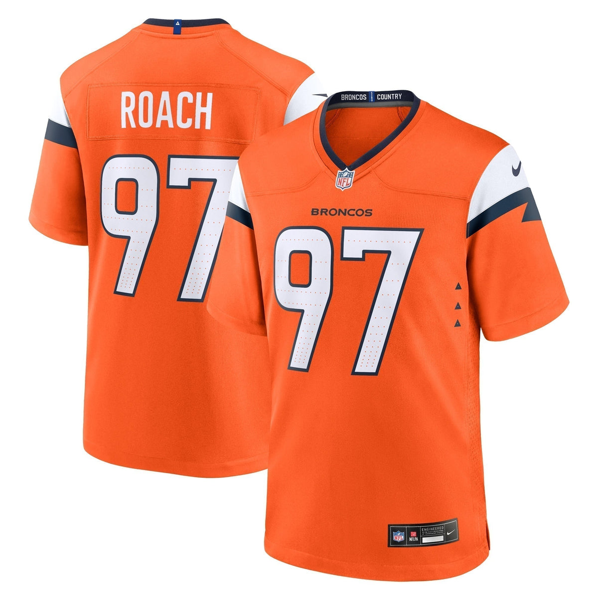 Malcolm Roach Denver Broncos Nike Team Game Jersey -  Orange