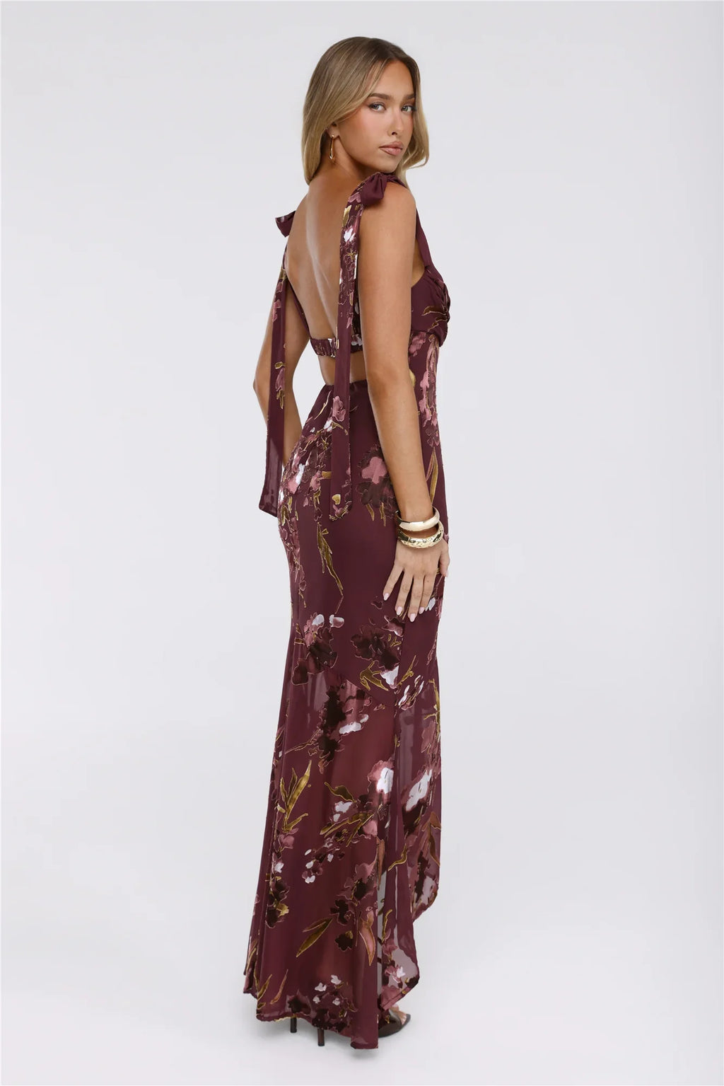 Closet Highlight Maxi Dress Burgundy