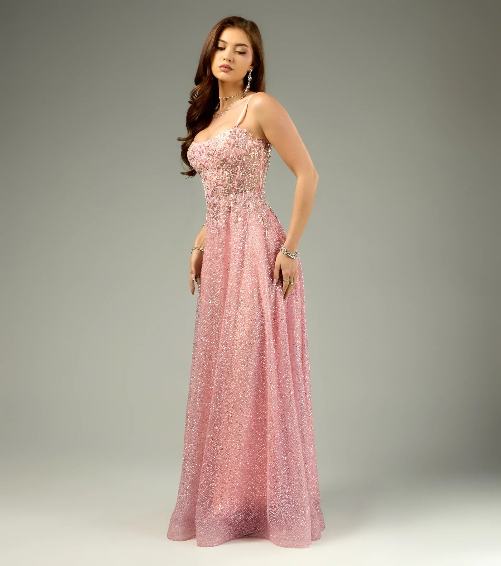 Gloria Lace-Up Corset A-Line Ball Gown