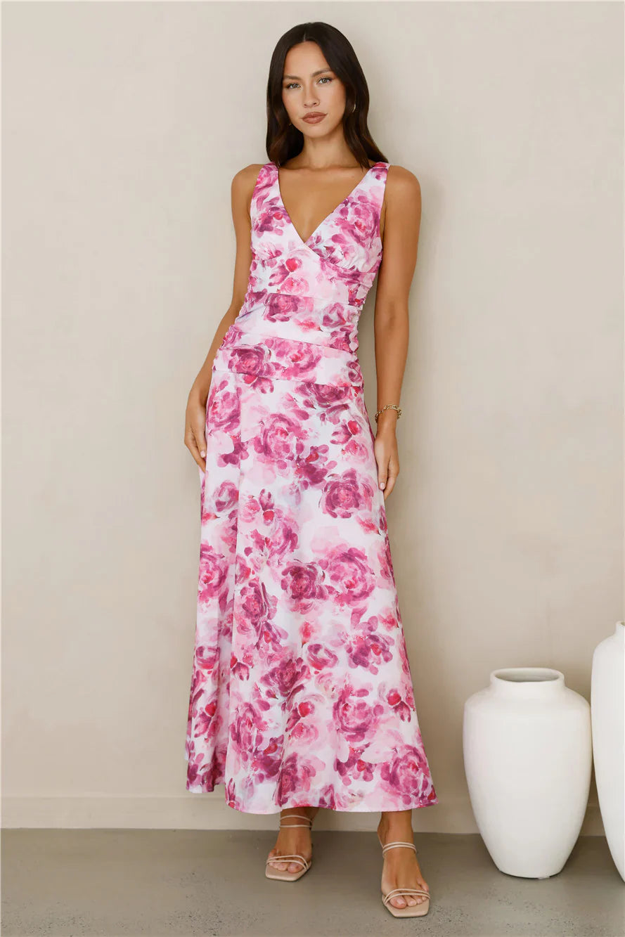 Sunset Radiance Maxi Dress Pink
