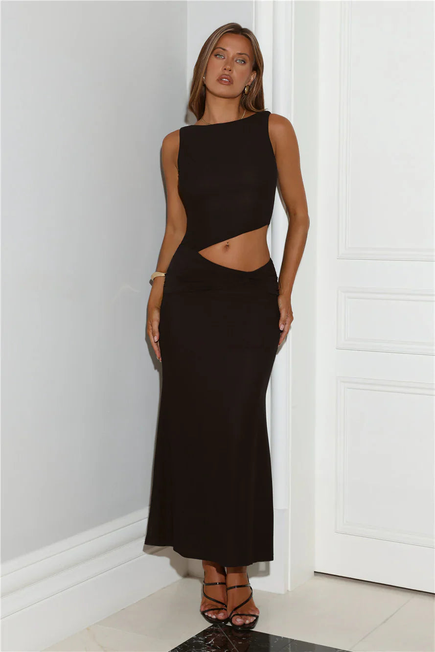 This Is The Look Mesh Maxi Dress Black