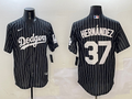 Men's Los Angeles Dodgers Teoscar Hernandez #37 Black Alternate Limited Player Jersey