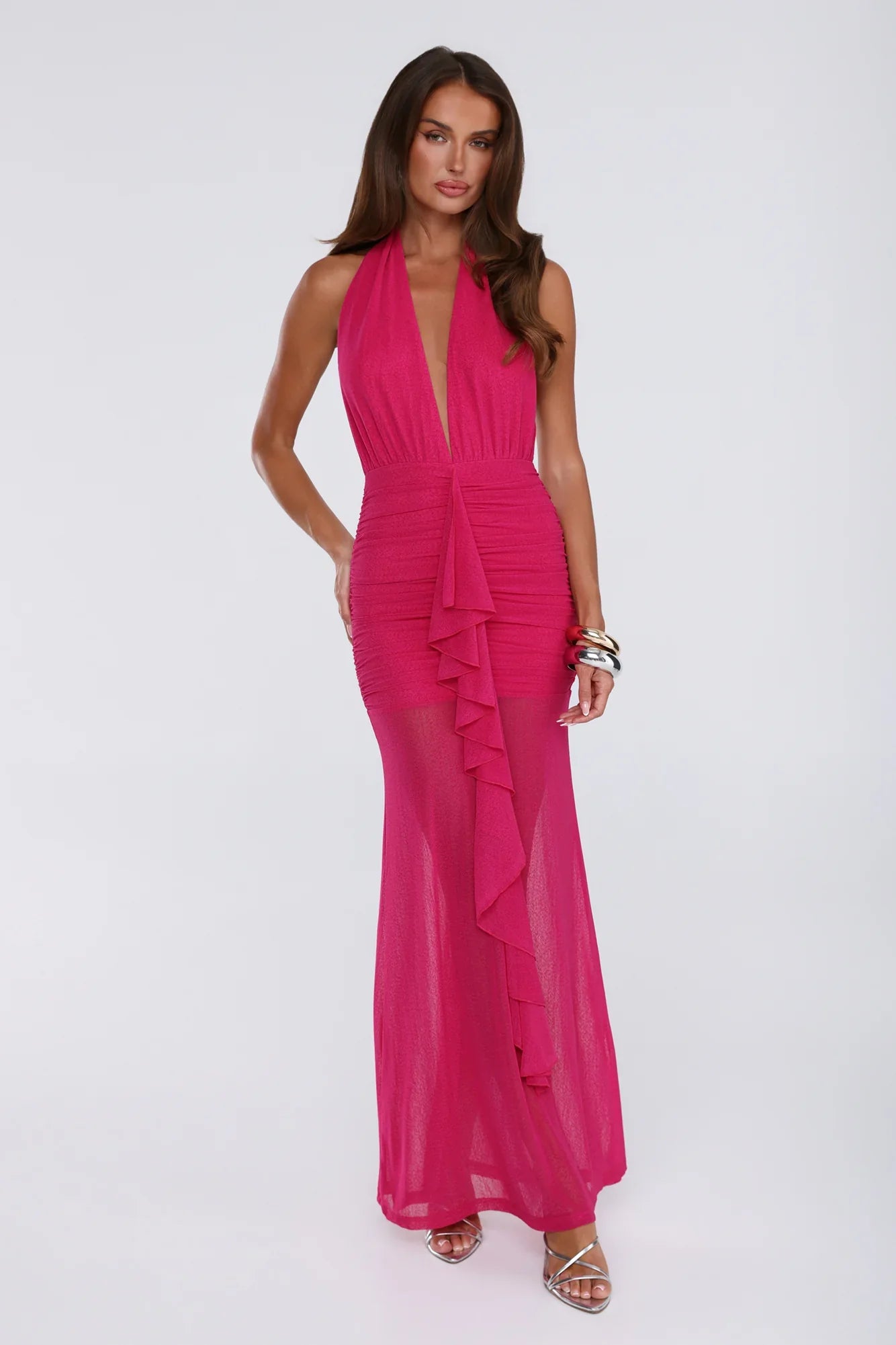 Born To Stand Out Halter Maxi Dress Pink