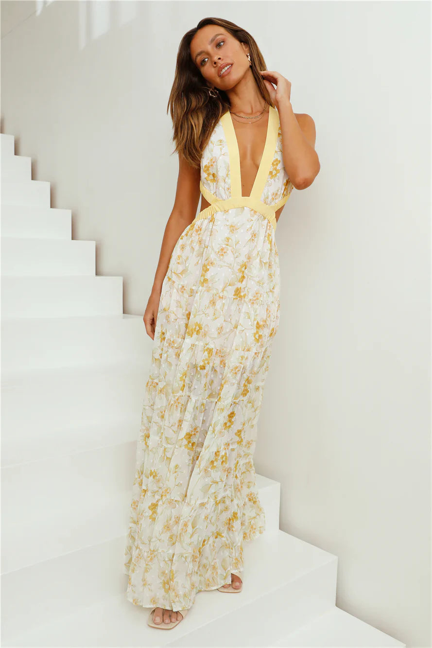 Fashion Forward Maxi Dress Yellow