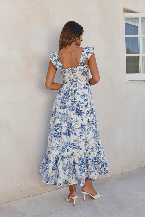 Bloom By Bloom Maxi Dress Blue
