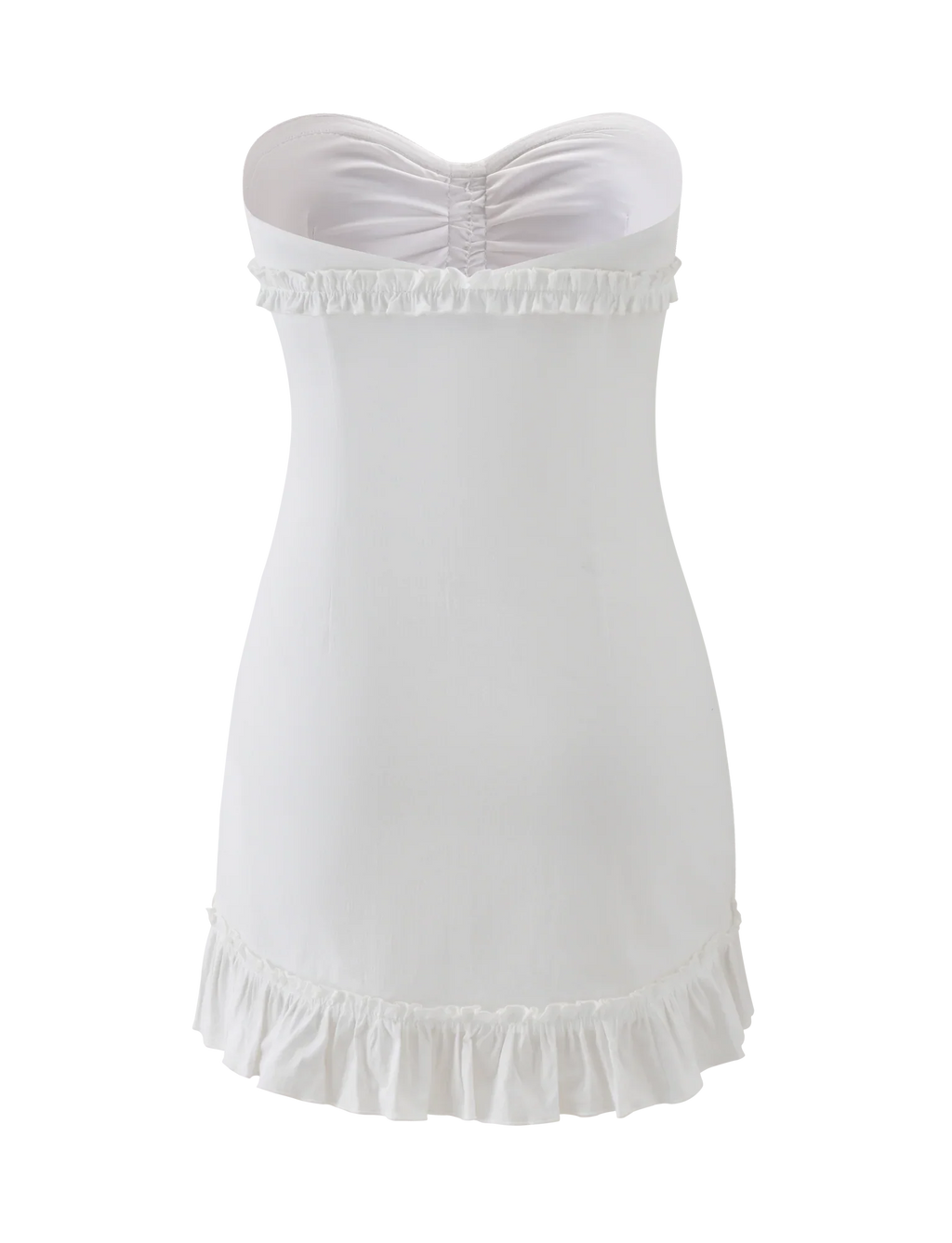 KITTIE STRAPLESS DRESS - WHITE