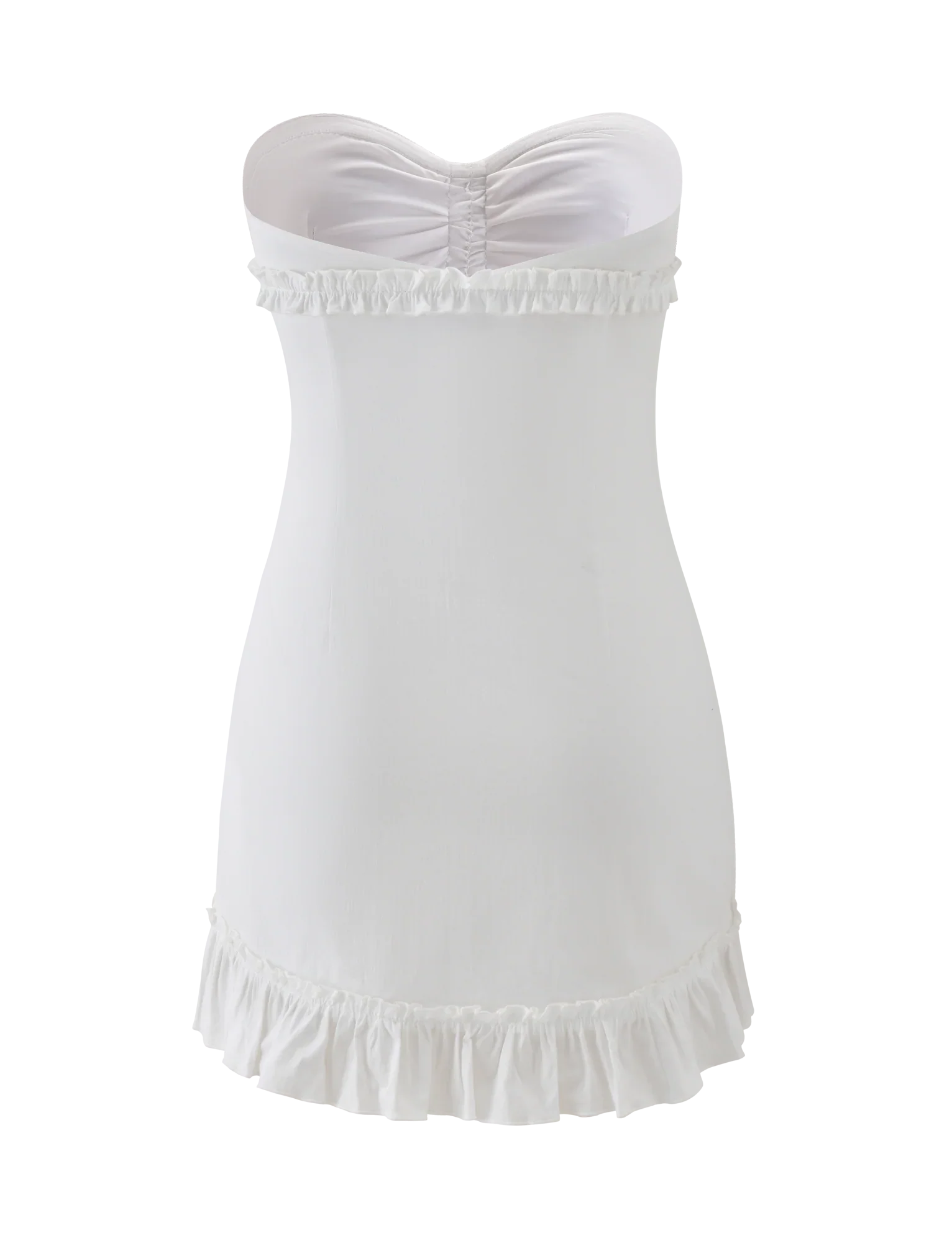 KITTIE STRAPLESS DRESS - WHITE