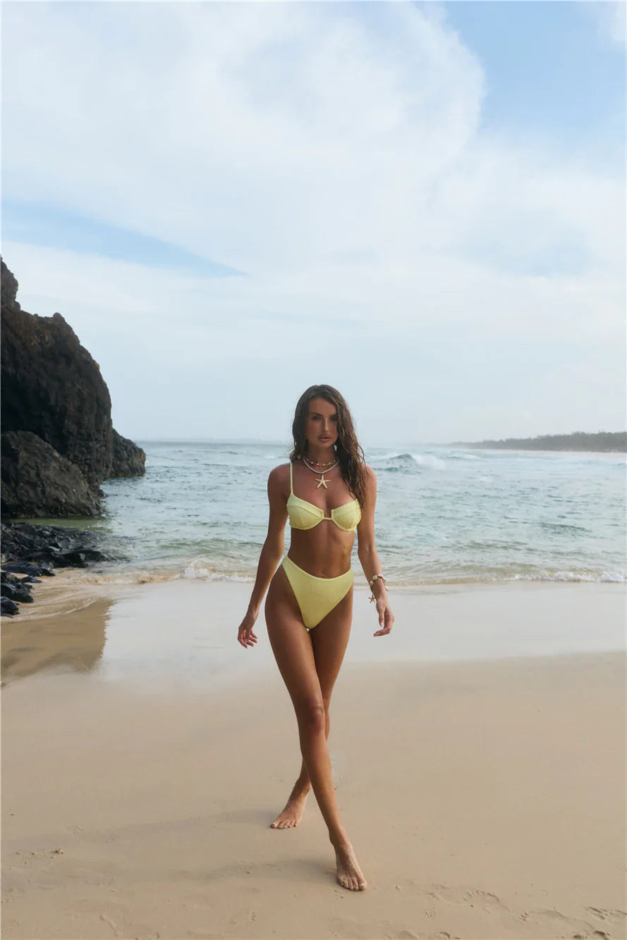 Island Aura Swim Top Yellow