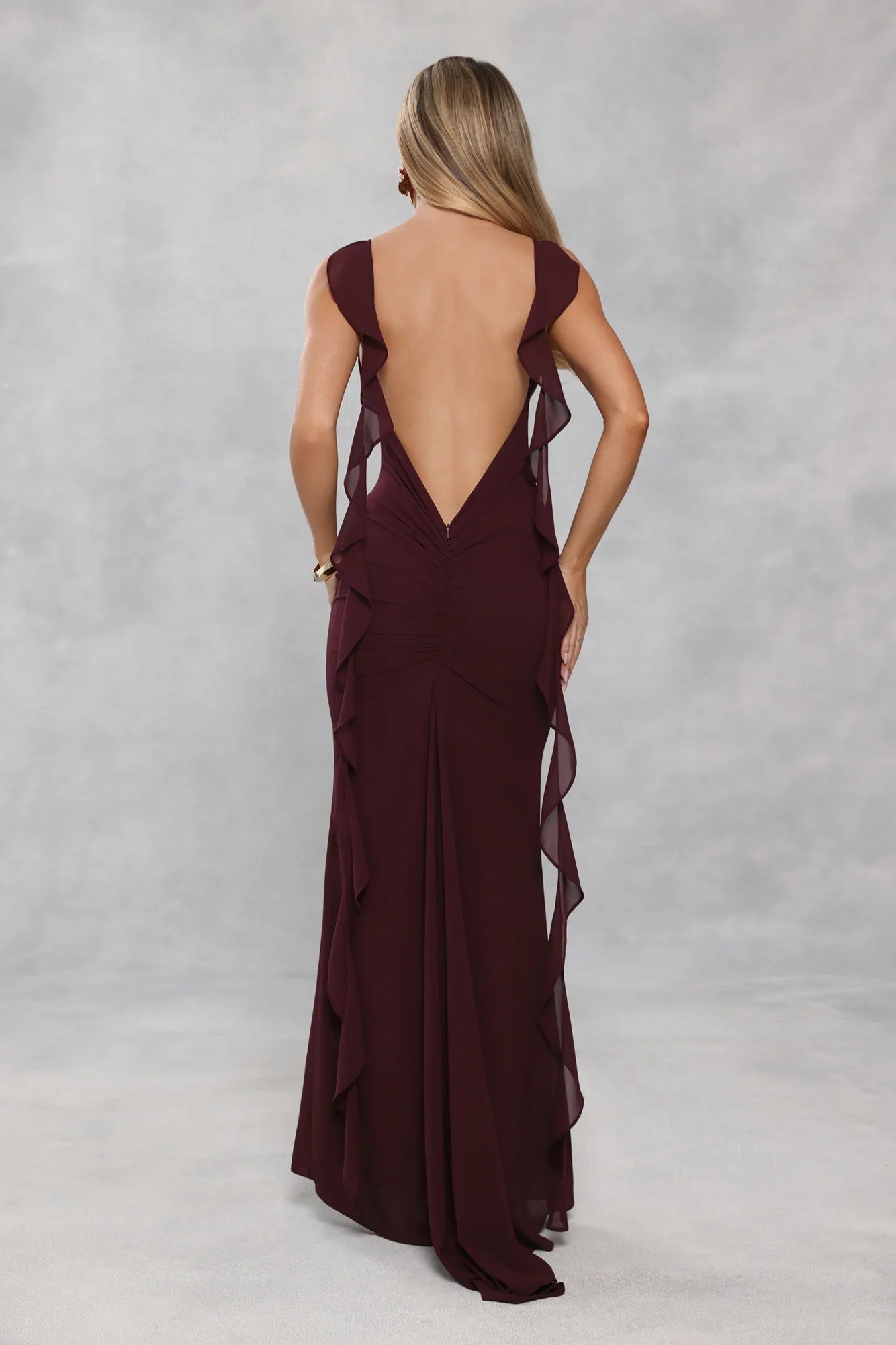 Pop Of Drama Maxi Dress Chocolate