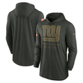 Men's New York Giants Nike Forest Green 2025 Salute to Service Sideline Dri-FIT Lightweight Hooded Pullover