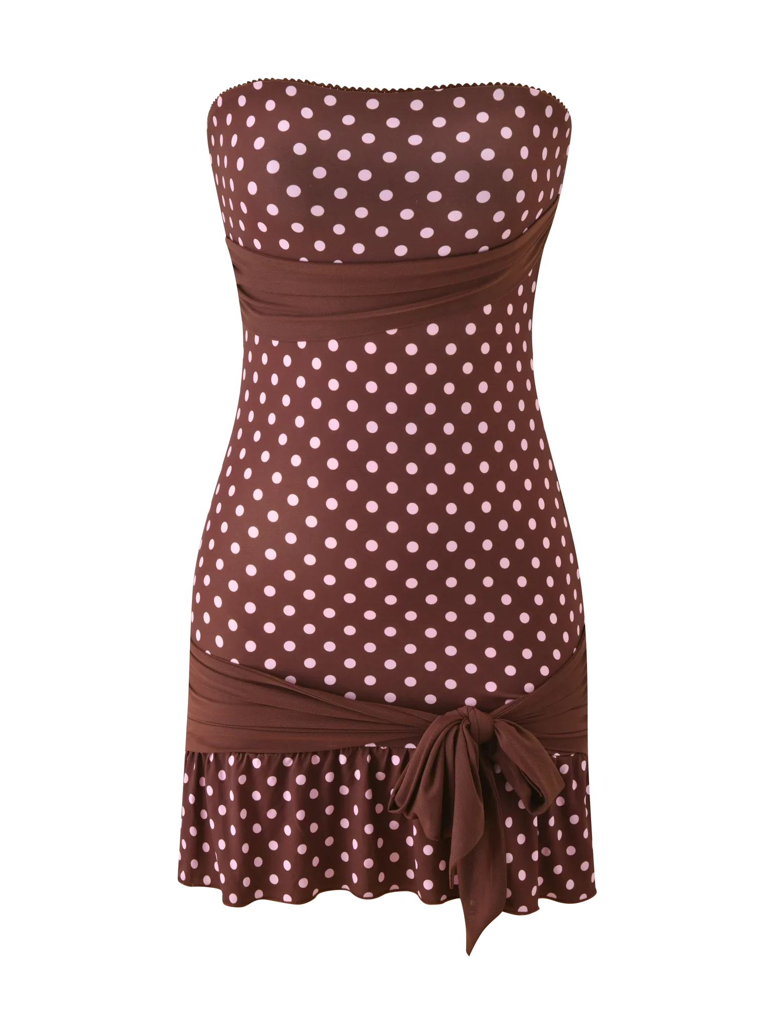TOVE MINI DRESS - CHOCOLATE POLKA DOT