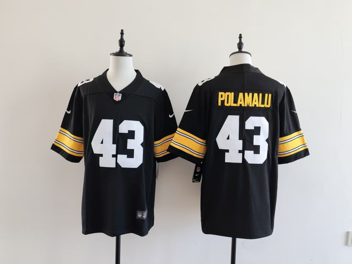 Men's Pittsburgh Steelers Troy Polamalu Nike Jersey -  Black -No team logo