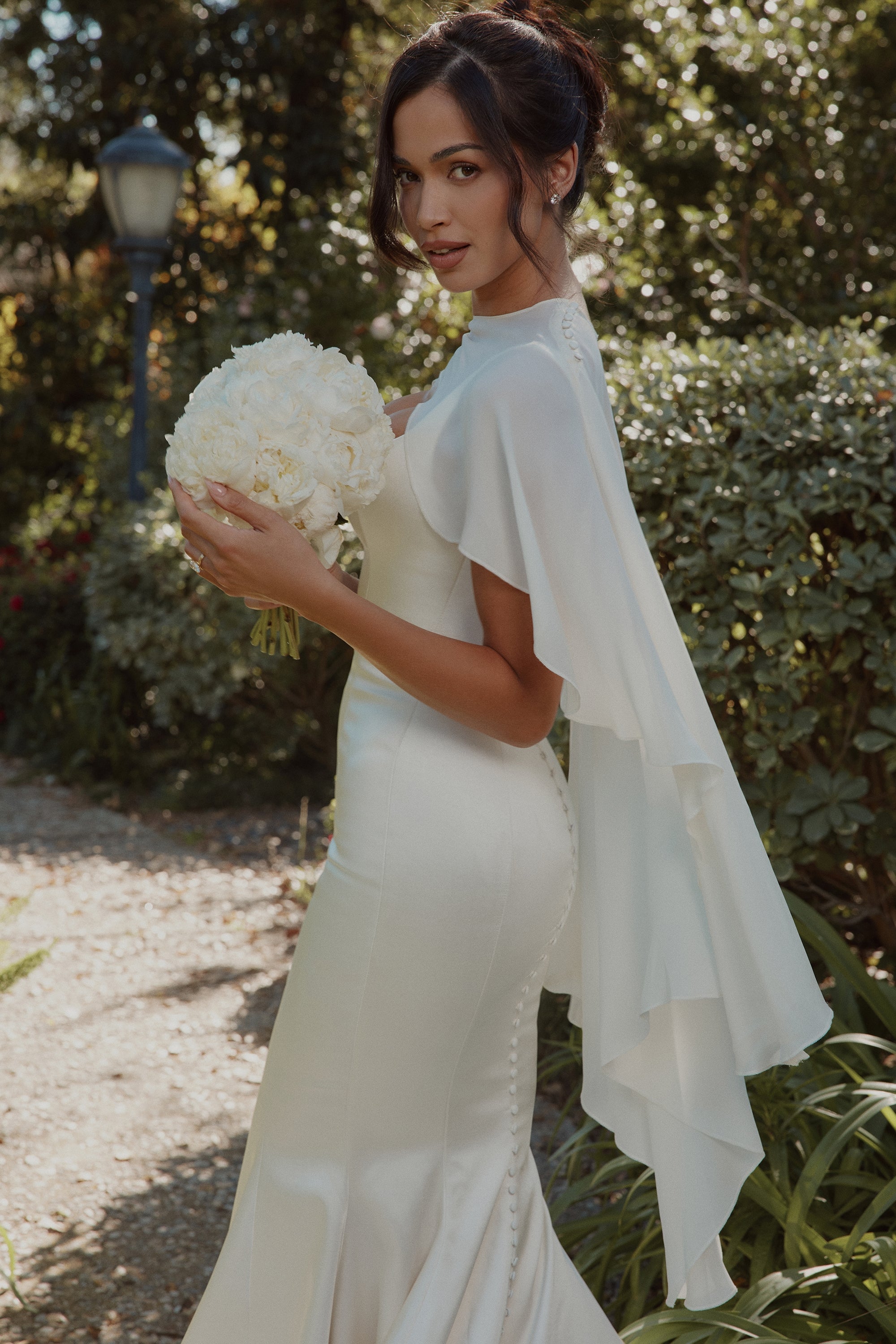 ivory asymmetric draped pure silk shawl