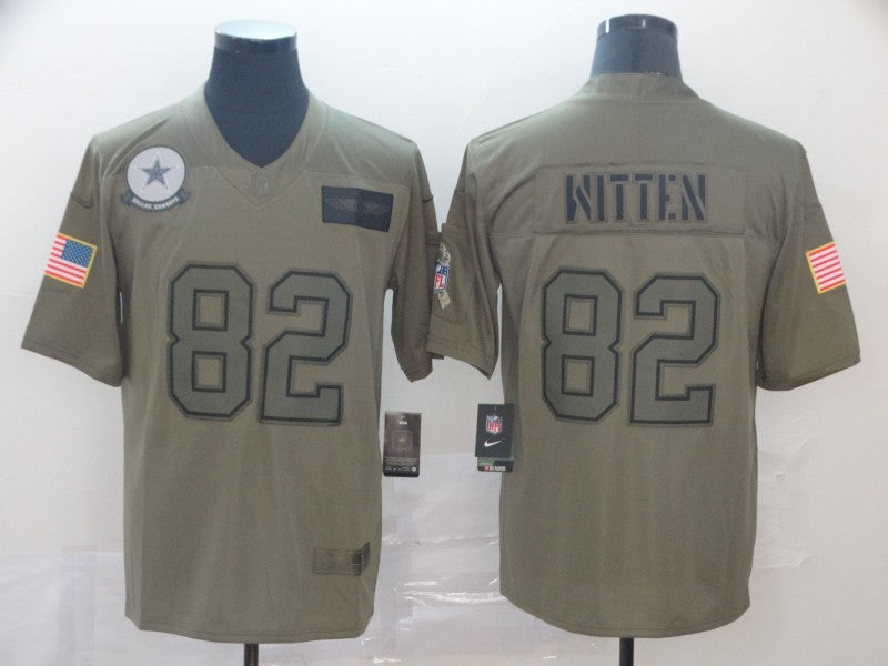Men's Dallas Cowboys Jason Witten #82 Brown Player Game Jersey1
