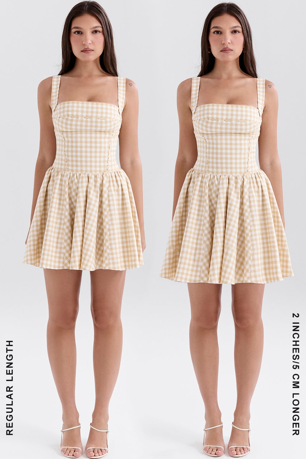 gingerbread gingham mini dress