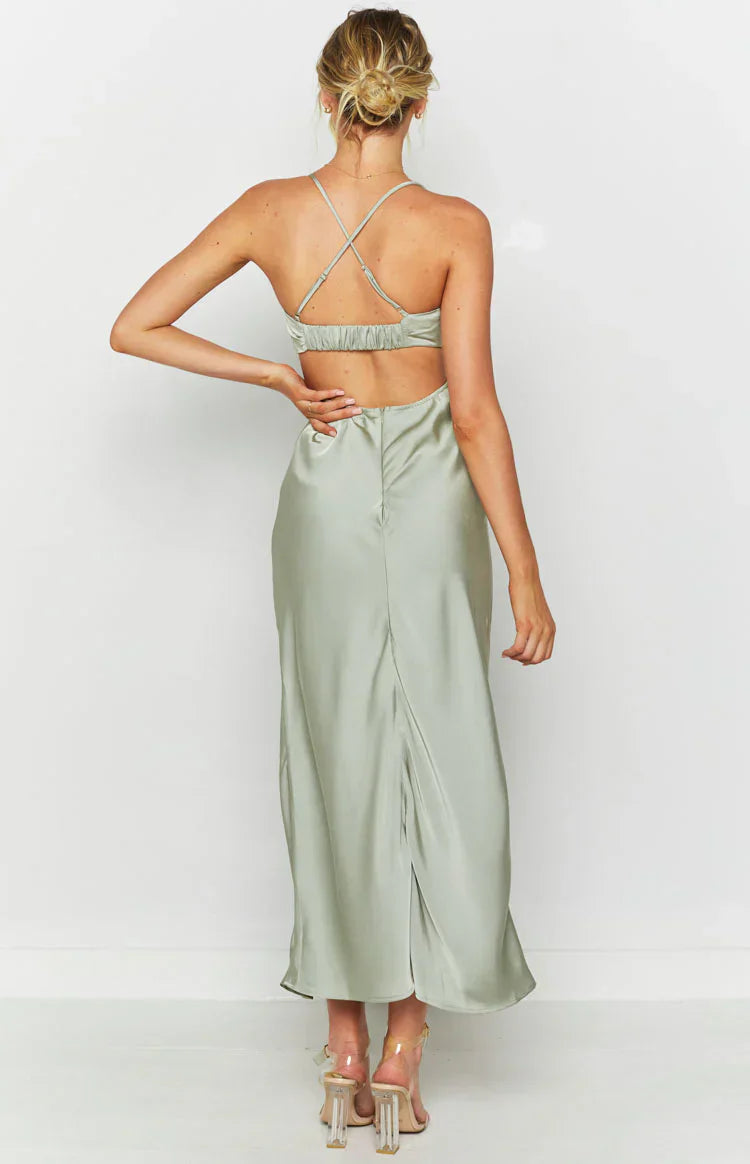Taleah Cut Out Maxi Dress Sage