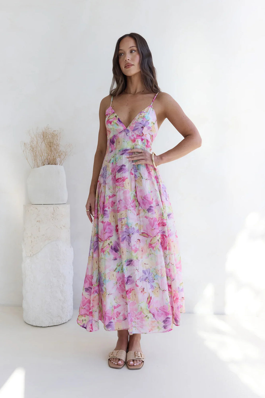 Tides Of Colour Midi Dress Print