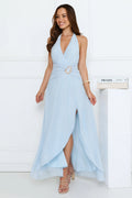 Celebratory Halter Maxi Dress Blue