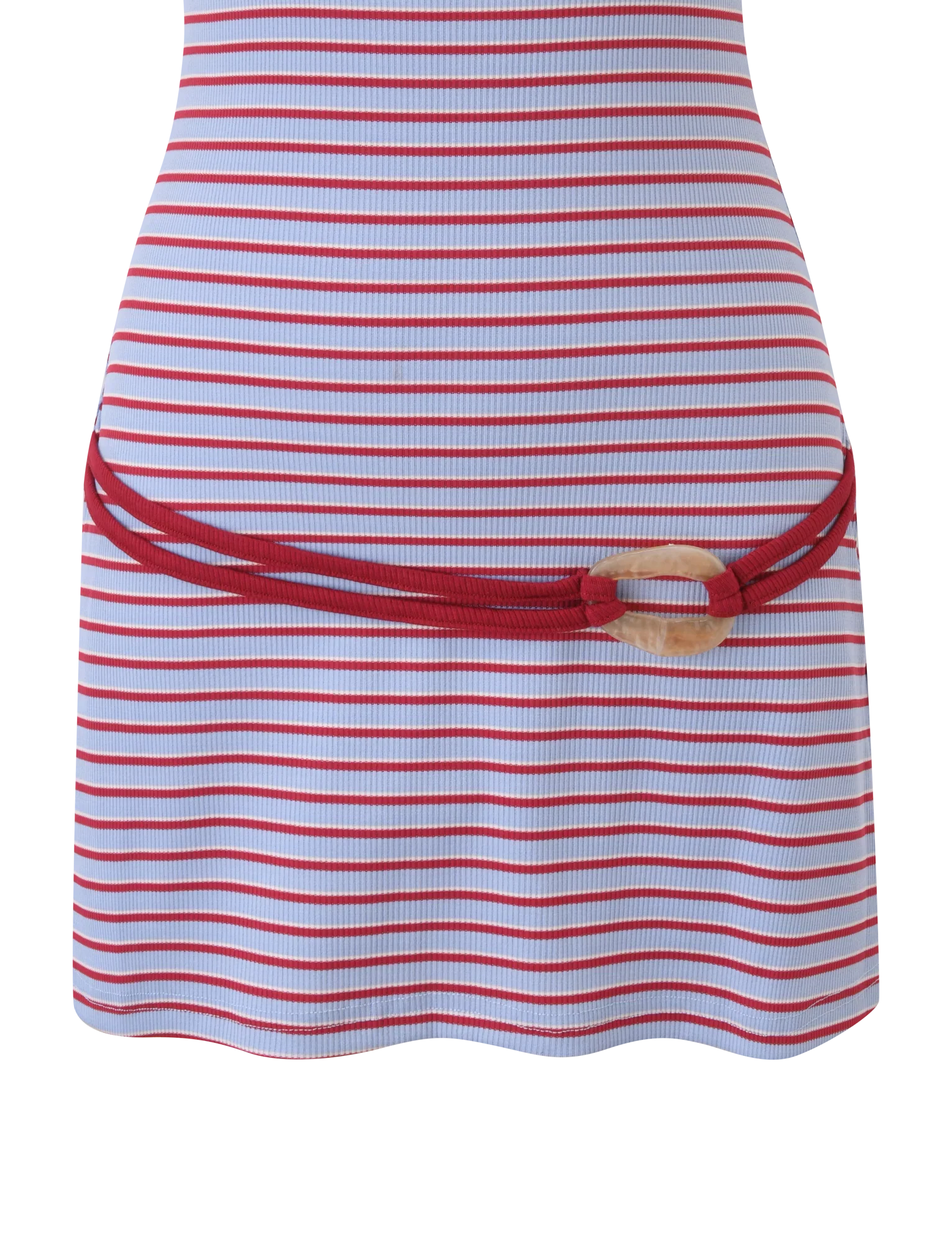 CELESTE MINI DRESS - RED STRIPE
