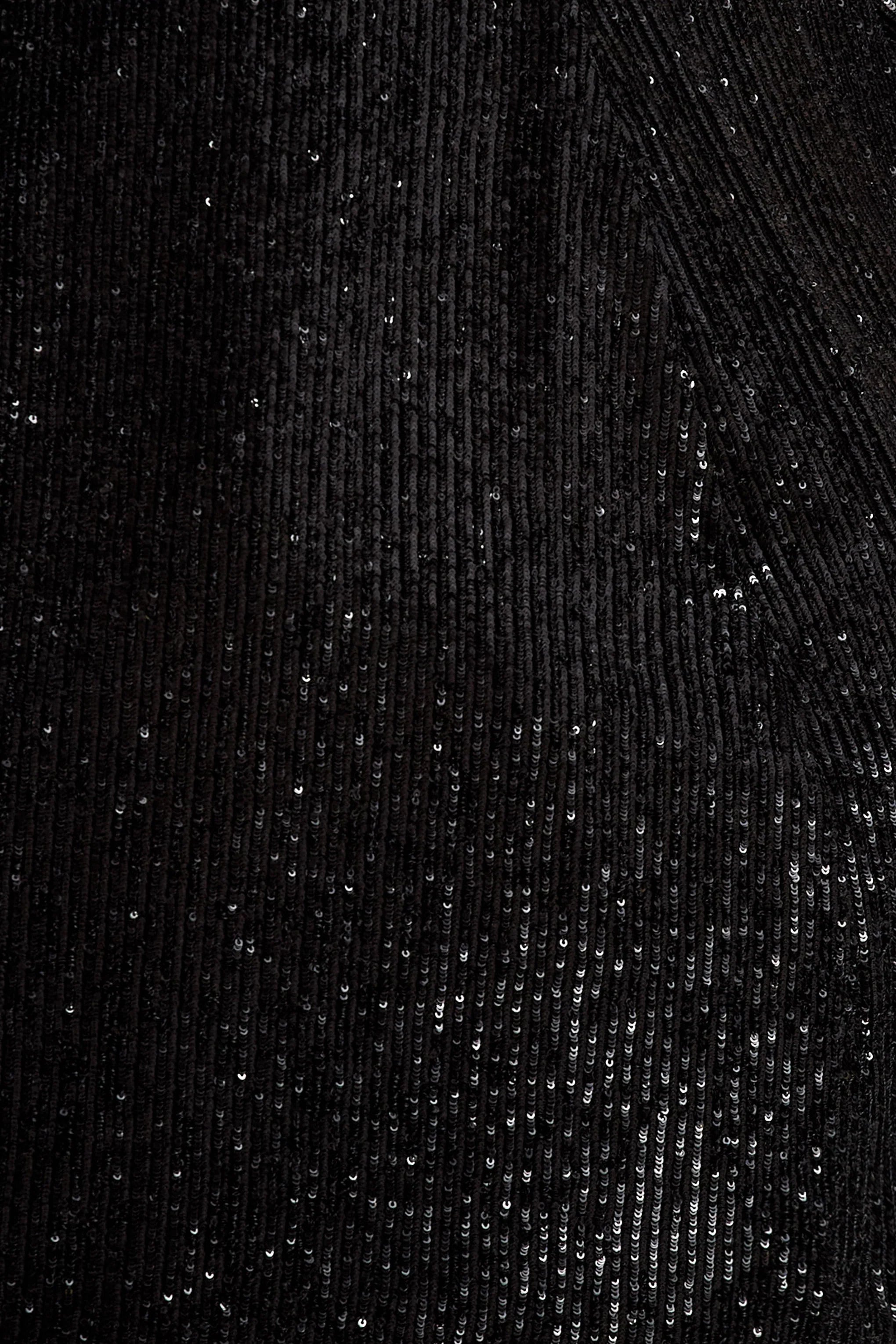 Clarabell | Black Sequin Bandeau Structured Mini Dress