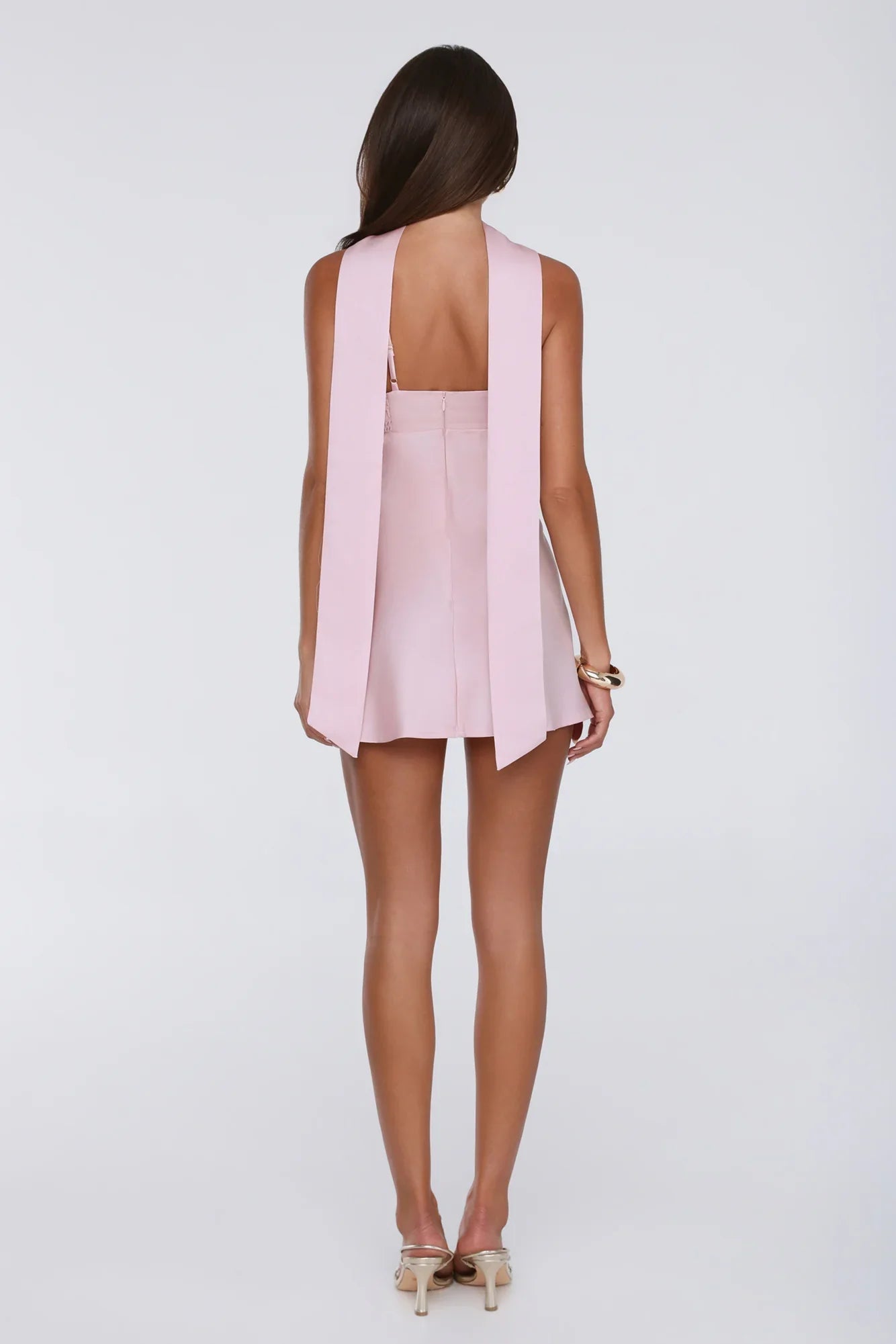 Diva Energy Satin Mini Dress Pink