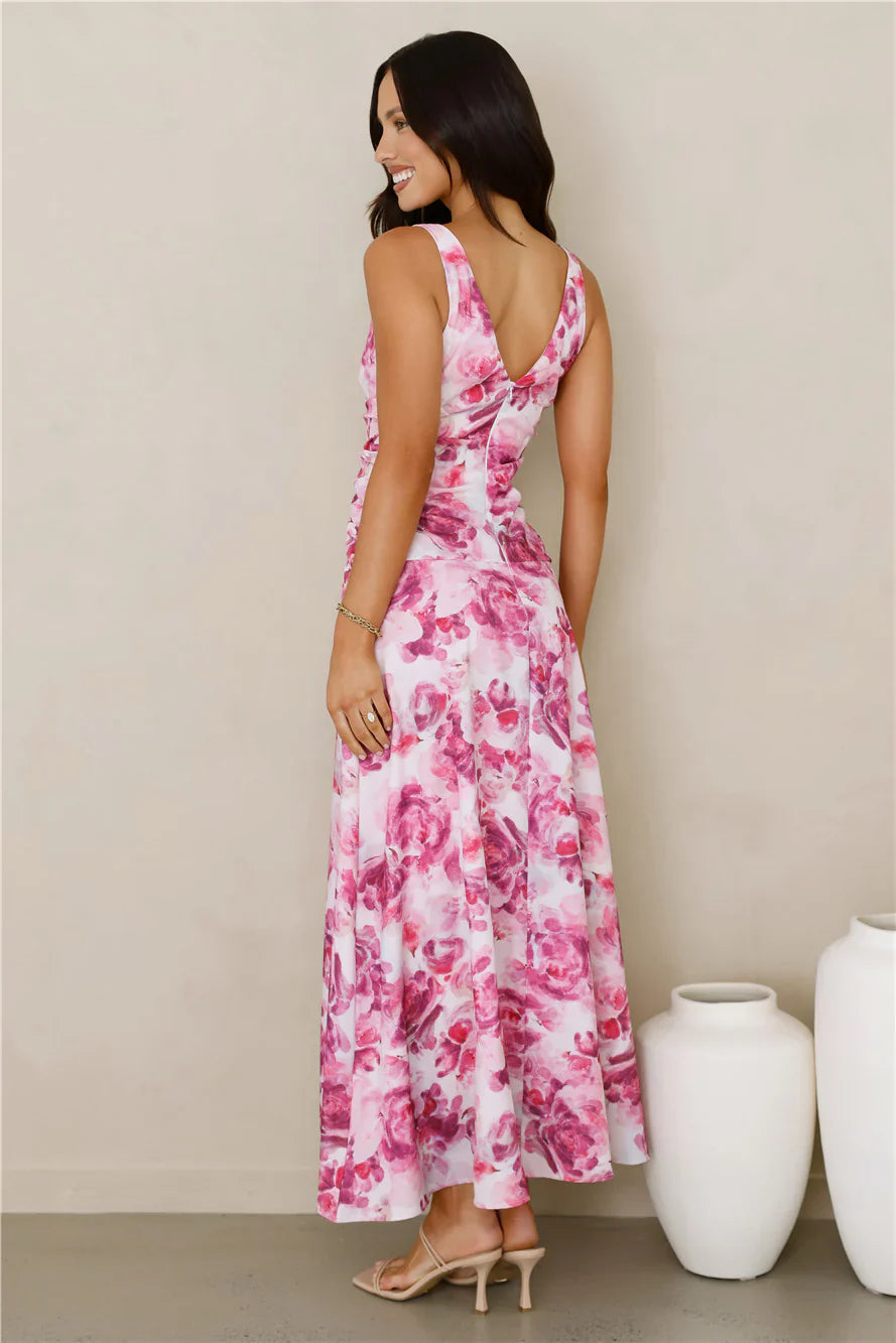 Sunset Radiance Maxi Dress Pink