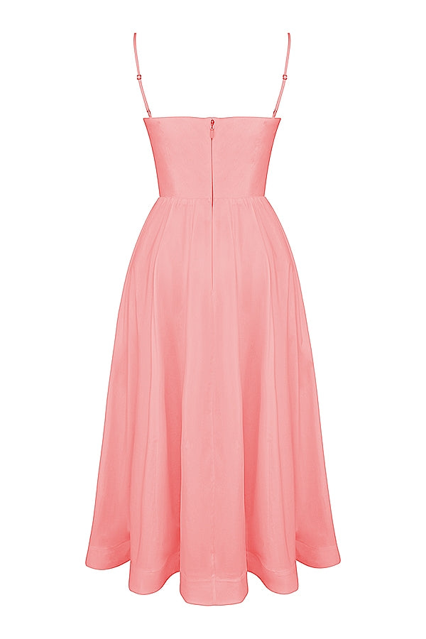apricot corset sundress