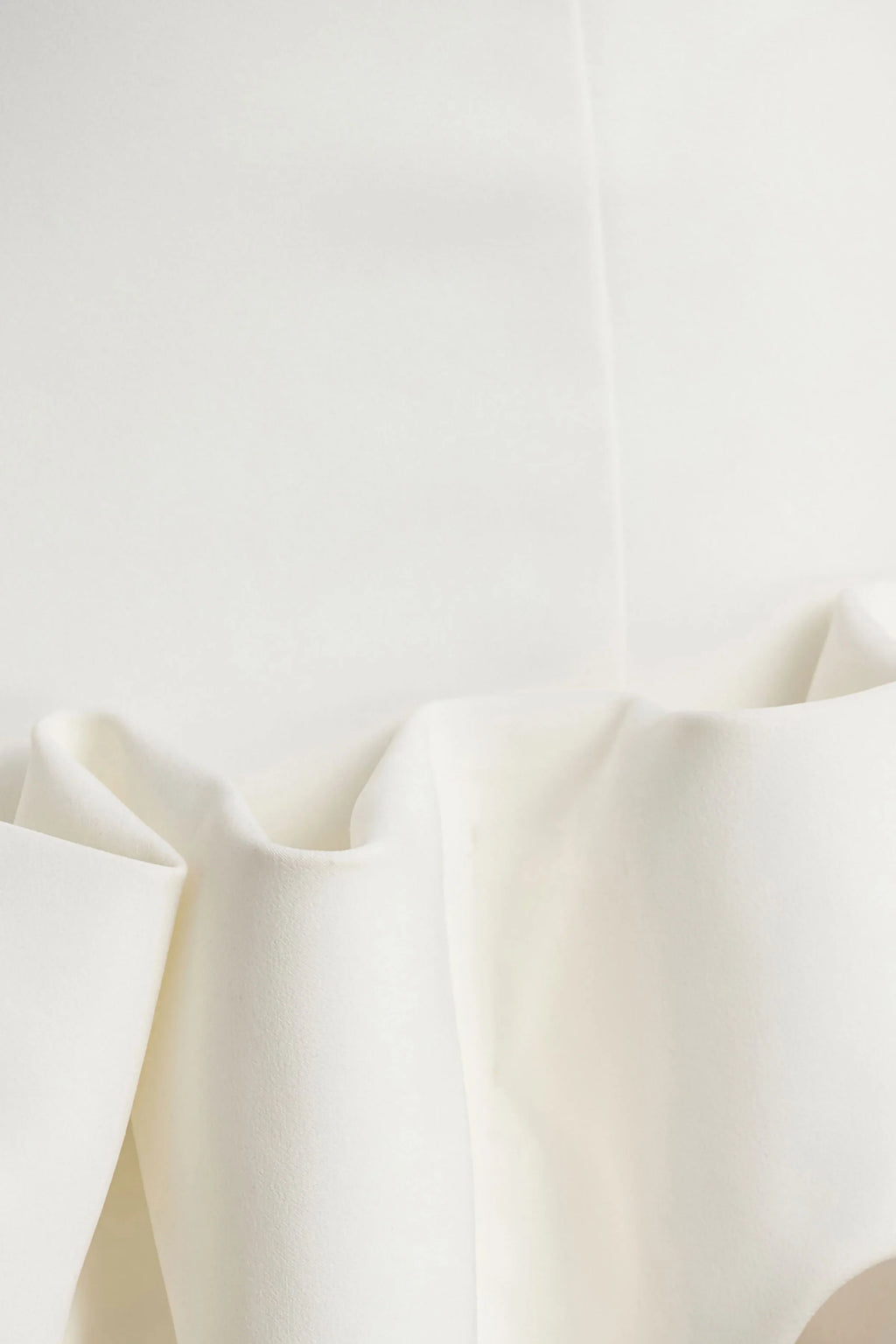 Geneve | White Halter-Neck Mini Dress With Ruffled Trim