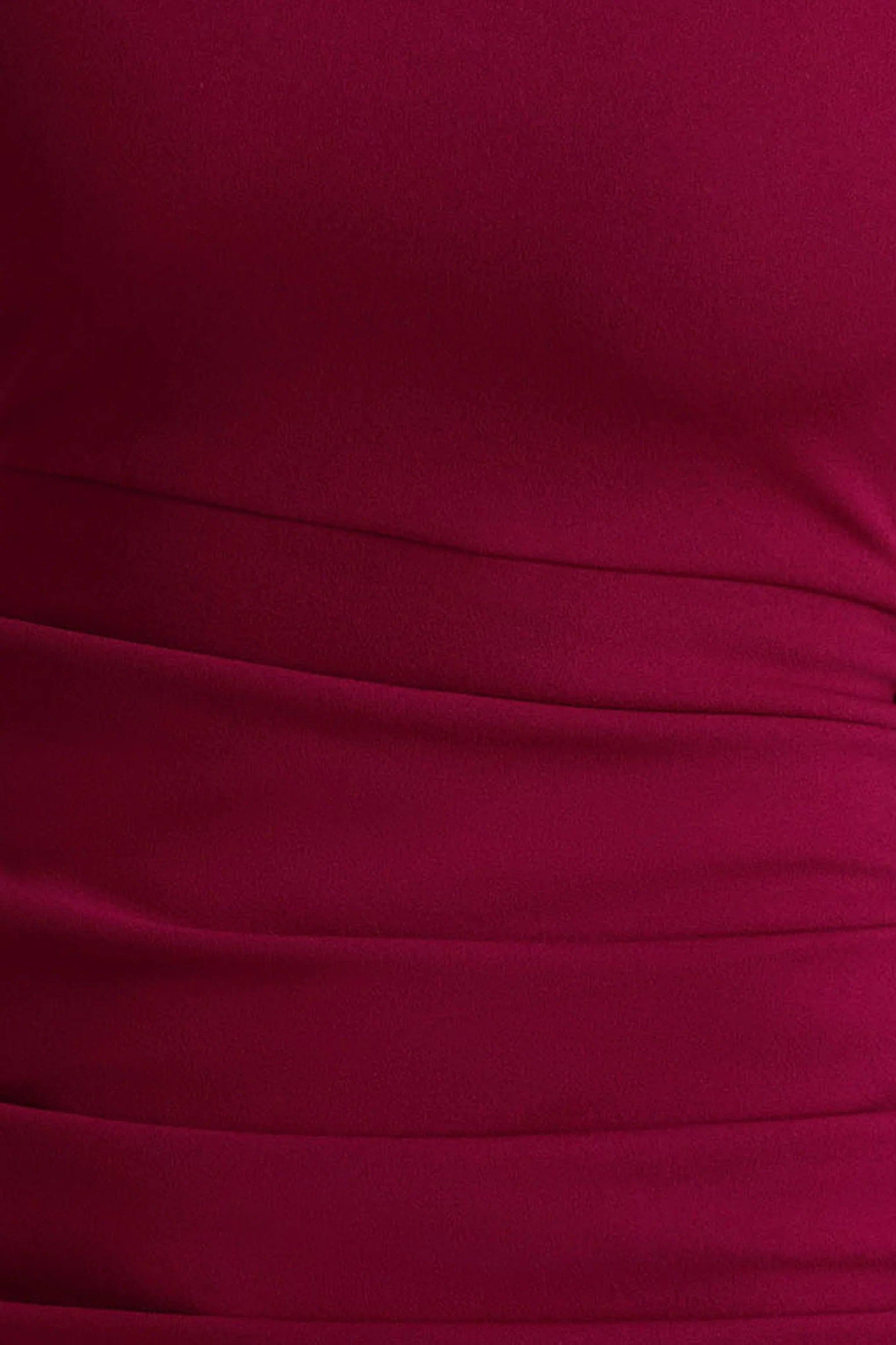 Zaya | Burgundy Long Sleeve Mini Dress With Drape
