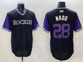 Men's Colorado Rockies Nolan Arenado #28 Black Limited Player Jersey1
