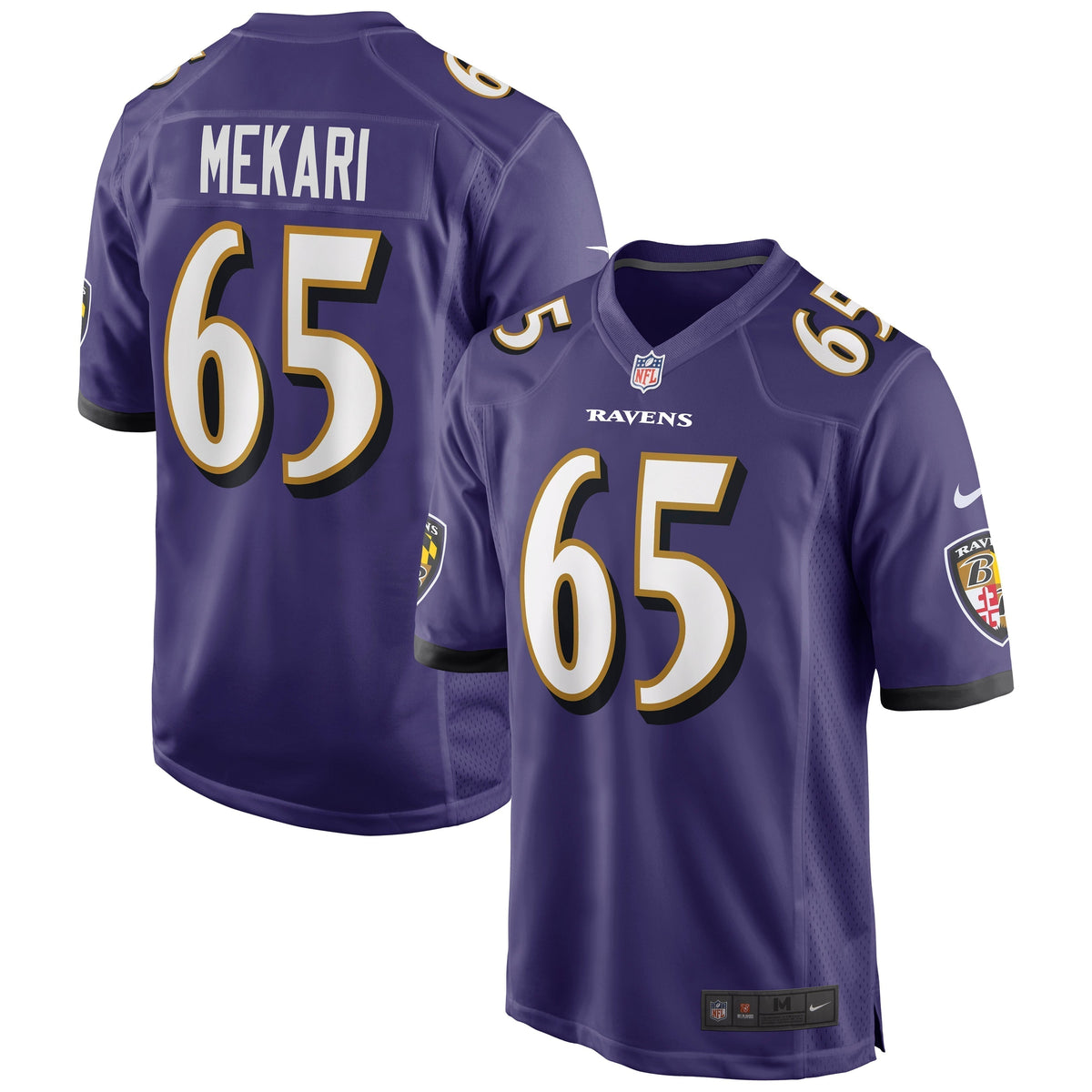 Patrick Mekari Baltimore Ravens Nike Game   Jersey - Purple