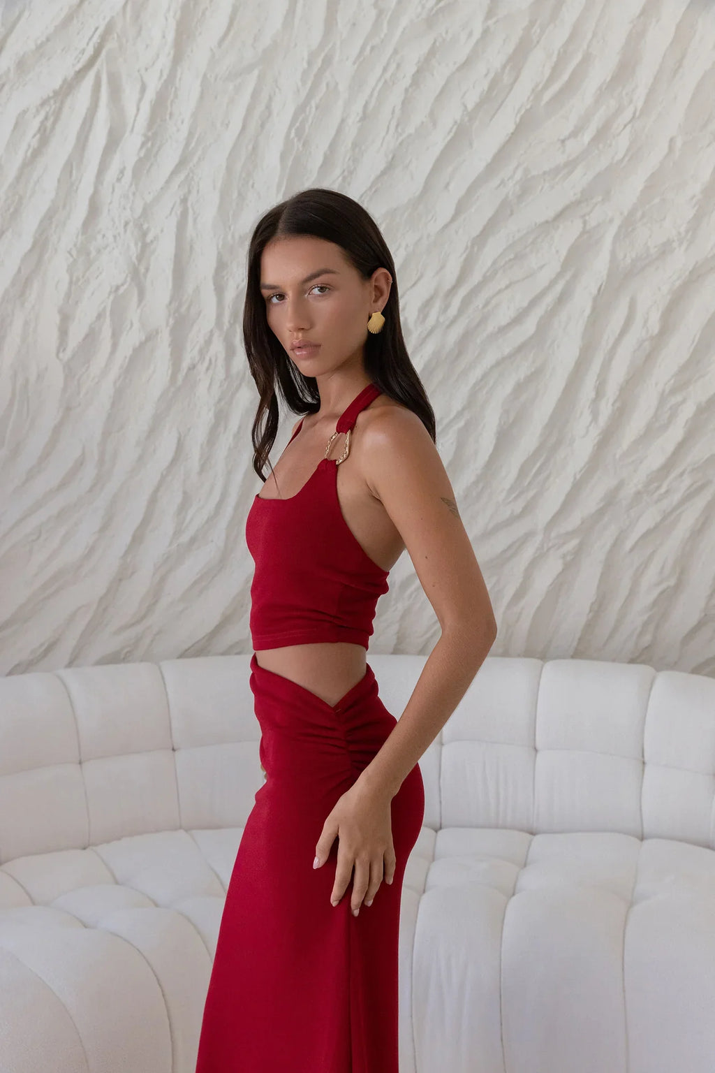 Horizon Hunter Maxi Dress Maroon