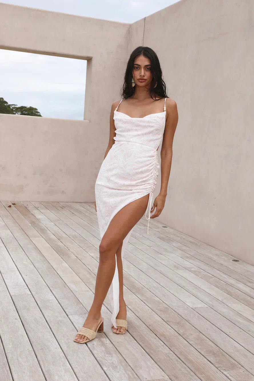 White Sand Oasis Maxi Dress Pink