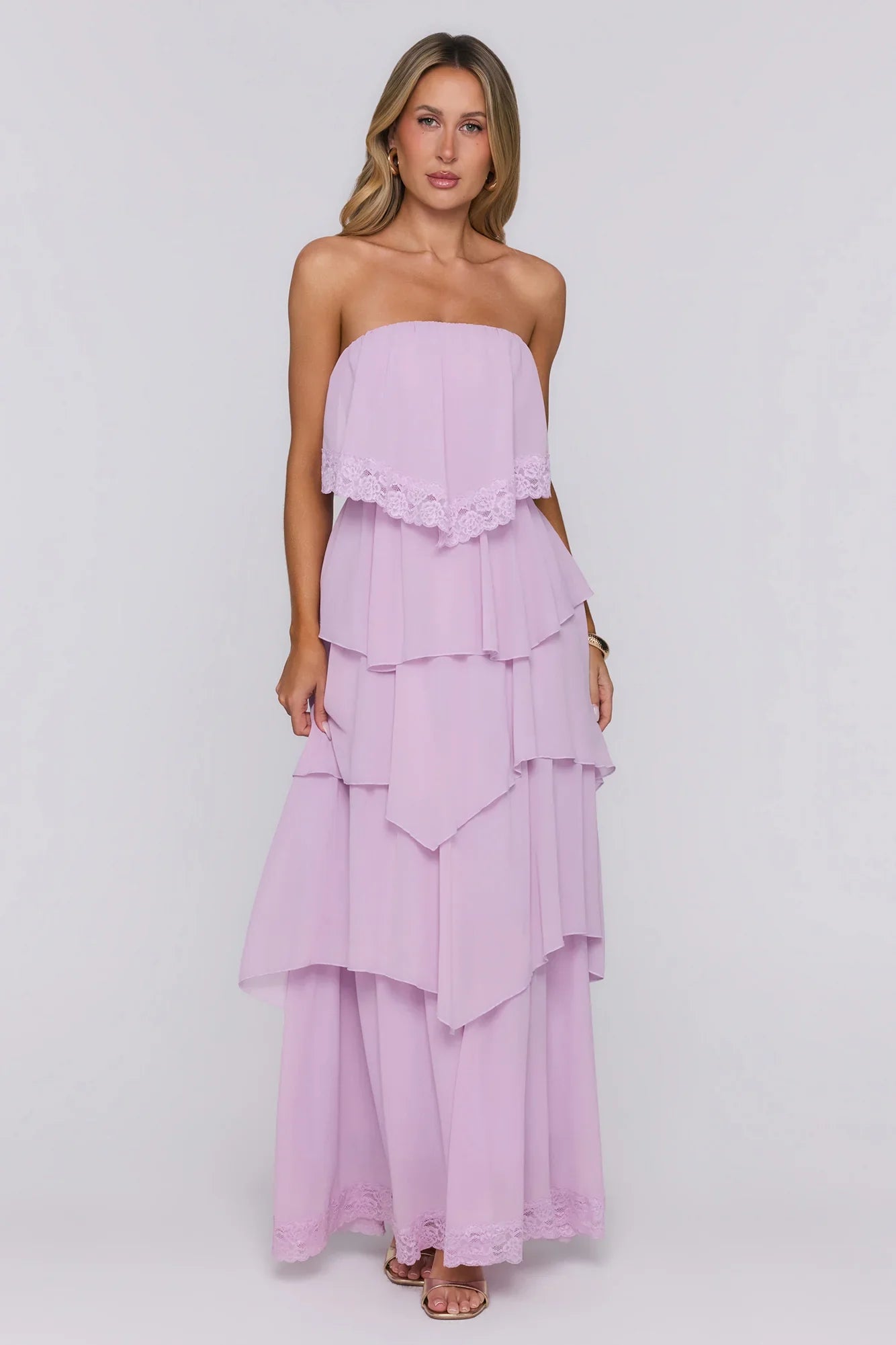 Starlet Season Strapless Maxi Dress Lilac