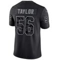 #56 Lawrence Taylor Player NY.Giants Black RFLCTV Limited Football Jerseys