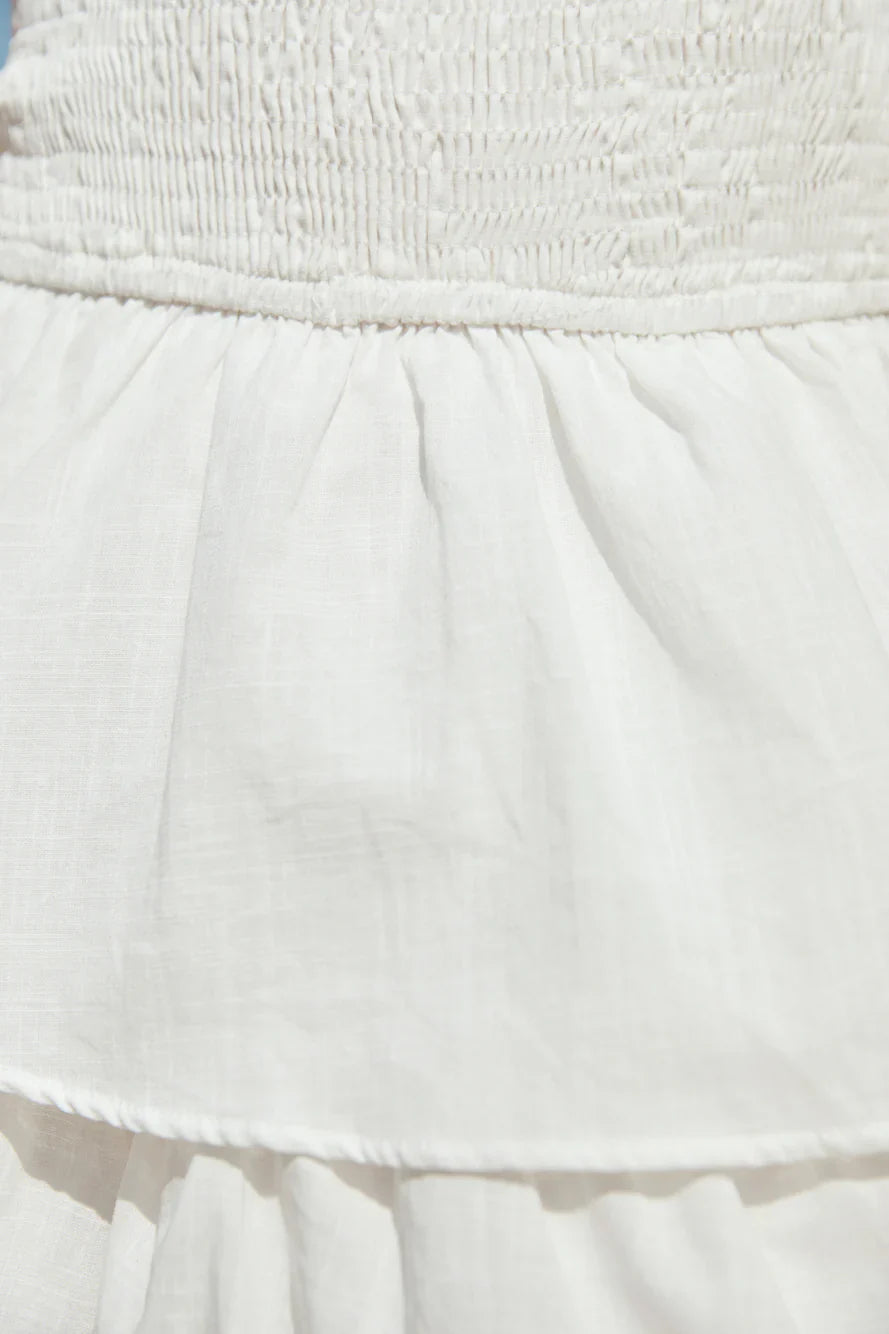 Glass Slipper Strapless Maxi Dress White