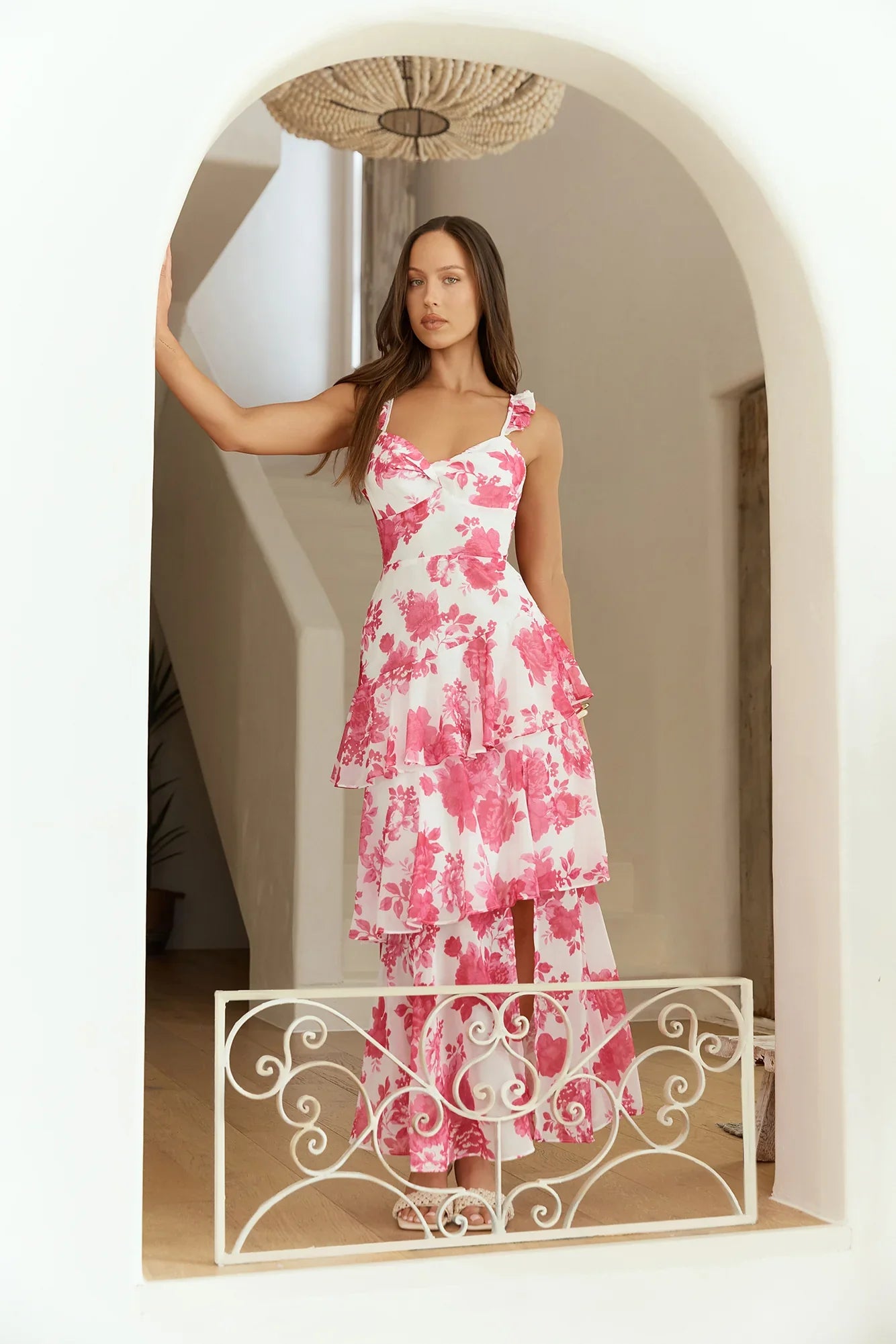 Ocean Mist Midi Dress Pink